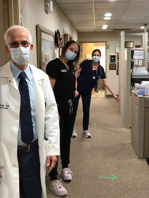 Dr. Grunberger and staff