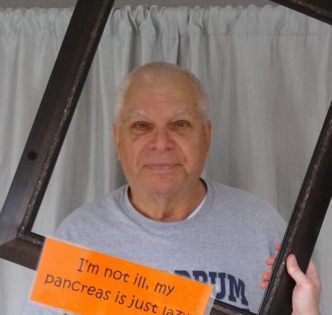 thumb pointing to nutrition label