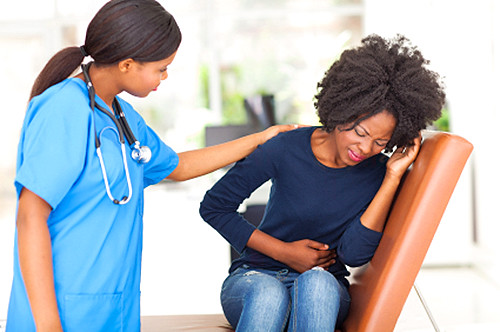women seeking treatment for pain in stomach