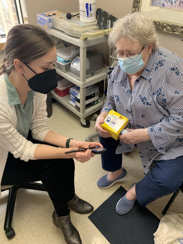 Patient getting medical assistance